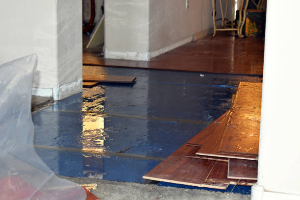Professional Flood Cleanup technician working in Temple, ME